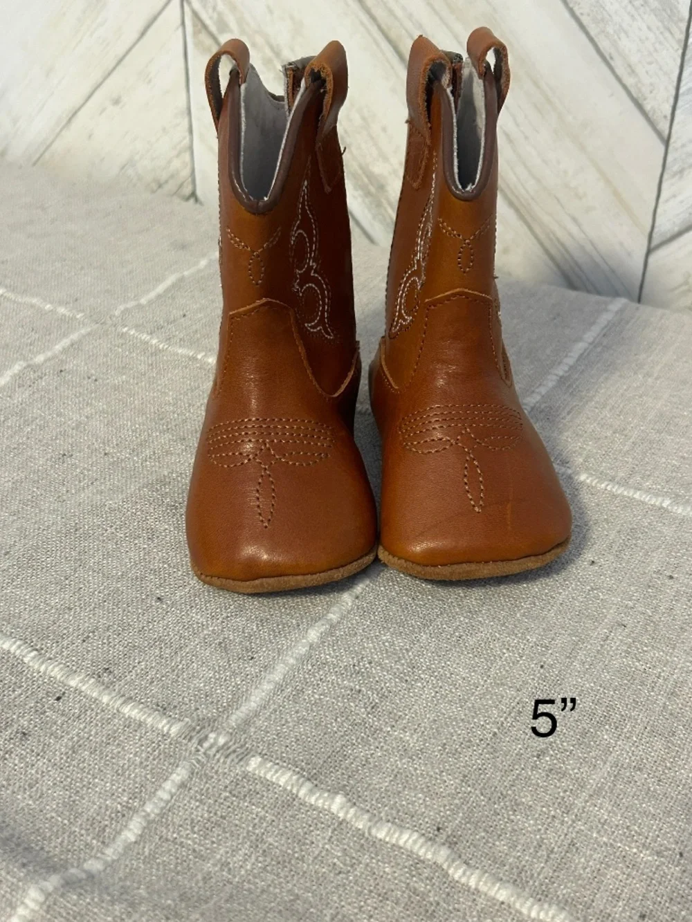 Mamtakon real leather soft sole baby cowboy boots
